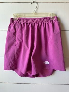 Bright pink North Face Wander shorts